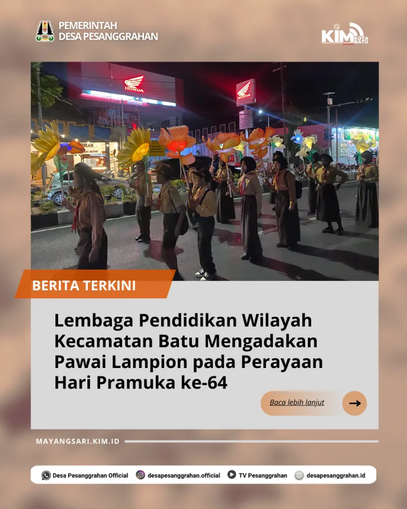Pendar Cahaya Lampion Pramuka Di Jalanan Pesanggrahan