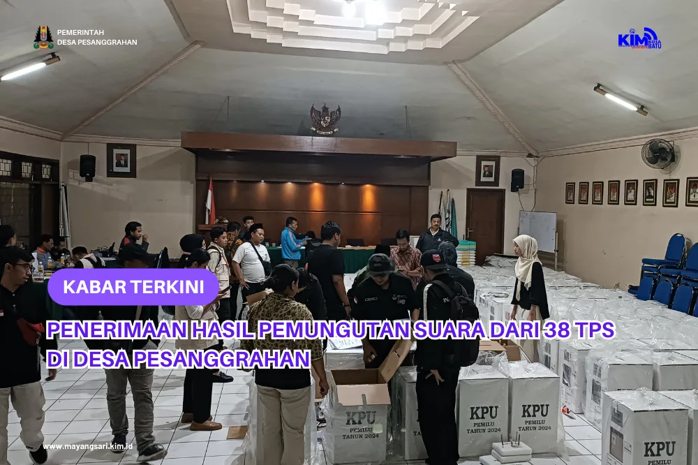 Penerimaan Hasil Pemungutan Suara Dari 38 Tps Di Desa Pesanggrahan