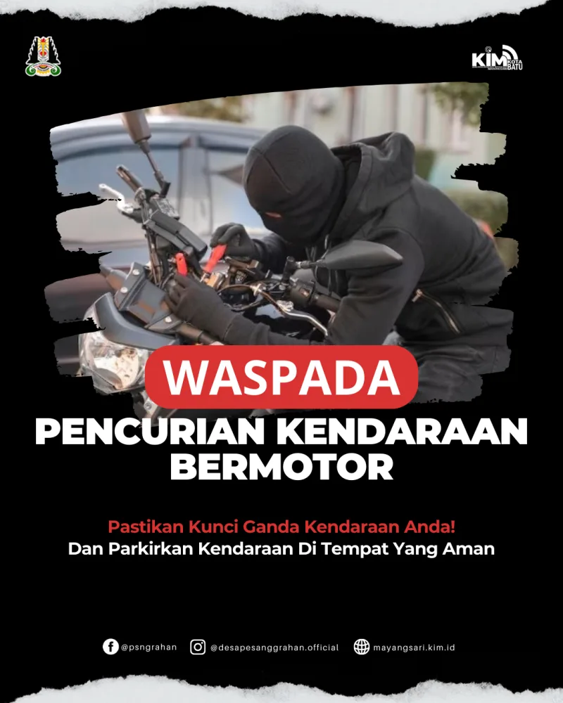 Waspada Curanmor! Gunakan Kunci Ganda Pada Kendaraan Anda