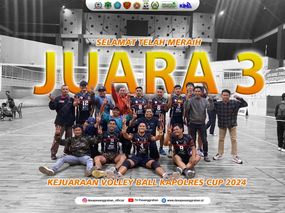 Selamat Atas Raihan Juara 3 Tim Voli Ric Desa Pesanggrahan